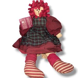 Vintage House of Lloyd primitive Raggedy Ann Angel rag doll